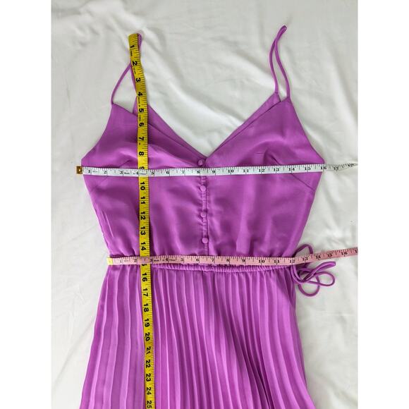 NWOT ASOS Purple Pleated Midi Blouson Dress Size 4 - Picture 8 of 12